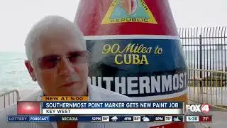Key West southernmost point marker restored after Hurricane Irma