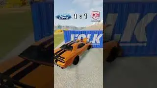 $120,000 Dodge Challenger vs Ford Mustang 😱 | Muscle Car Battle | V8 vs V8 #beamng #gaming #crash
