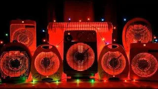 ASMR 8 RED HOT CHRISTMAS FAN HEATER WITH LIGHTS - deep sleep - white noise adhd study relax 24/7