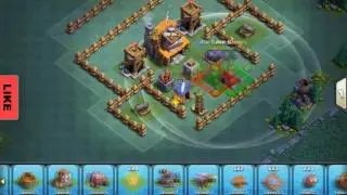 Clash of Clan Builder Hall 4 Base BH4 Anti Air Attack