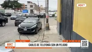 Trujillo: cables de telefon&iacute;a son un peligro