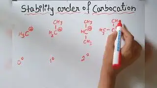 Stability order of carbocation|| carbanion|| carbradical|| GOC|| ncert