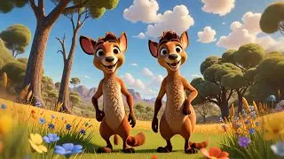 Two Little Kangaroos Jump Jump Jump | Animal Movement Song for Kids | Fun Counting Nursery Rhyme