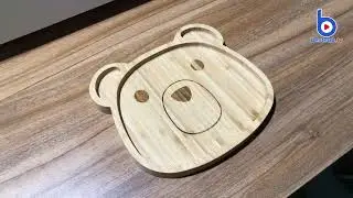 Engrave Bamboo Baby Plate // Personalized Custom Baby Plate // Laser Engraver // Engraving Machine