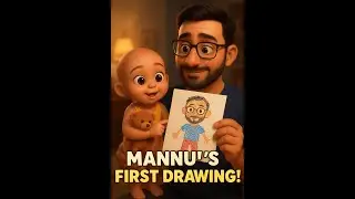 Mannu&rsquo;s First Drawing of Baba Aiii | Heart-Touching Father Daughter Story