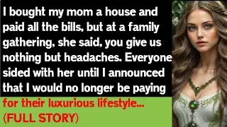 I bought my mom a house and paid all the bills, but at a family gathering, she said, you give...