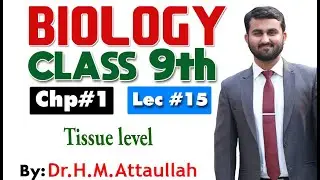 Tissue level | levels of organization | Chapter 1 |  Biology Class 9th | Lec.15