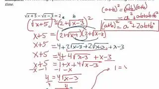 Solving Radical Equations (with two radicals)