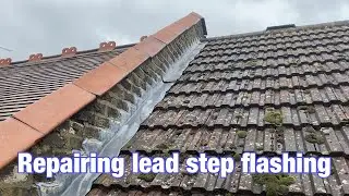 Repairing lead step flashing