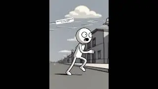 Stick Figure Hat Flies Away 🎩💨😂 | Stickman Animation #Shorts