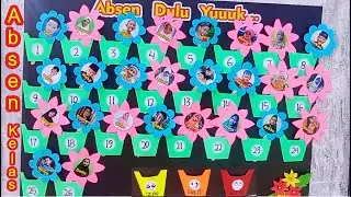 Membuat Absen Kelas Kreatif || Absen Kelas Kekinian || Hiasan Dinding Kelas Kreatif