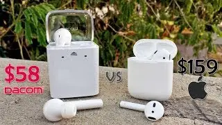 Обзор наушников Dacom AirPods за 50 долларов против наушников Apple AirPods. Какие выбрать?