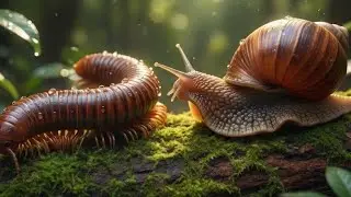 The Life of a Millipede and a Snail | Terrarium Friends
