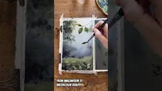 From Imagination to Watercolor Reality🎨#art #shorts #watercolorpainting #imagination #painting
