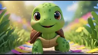 The Little Green Turtle Song for Kids | Cute Animals | Toddler Videos