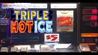 CLASSIC OLD SCHOOL HIGH LIMIT SLOTS: TRIPLE HOT ICE SLOT PLAY! TRIPLE HOT ICE SLOT MACHINE!