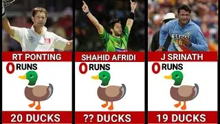 Most Ducks in ODI Cricket History | Top 20 Players List