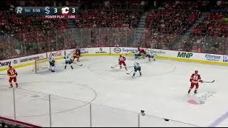 Seattle Kraken Penalty Kill Scheme - Clip 5 - DZ Corner Pressure - Kraken @ Flames 4/12/22