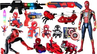 Marvel Spider-Man series unbox,popular Spider-Man action dolls,Spider-Man popular electric toy gun