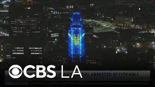 Man arrested for vandalizing Los Angeles City Hall on New Year's Day