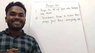Props | Word for the day | Vocabulary