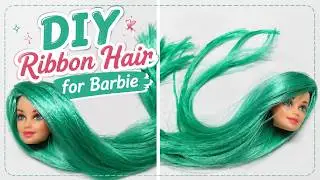 DIY Barbie hairstylesTransformations with Ribbon| Barbie doll hairstyles color