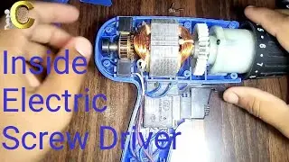 Inside Electric Screw Driver Cum Drill Machine(Creative Electronics)