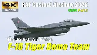 Tiger F-16 Strikes &ndash; Polish Air Force | Tiger F-16 Demo Team | RAF Cosford Airshow 8/6/2025 | Part.3