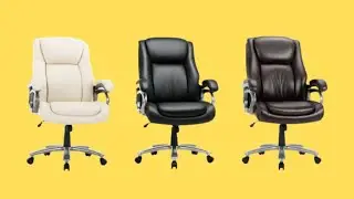 COLAMY Big & Tall Office Chair 400lbs Wide Seat- High Back PU Leather Executive Computer Desk Chair