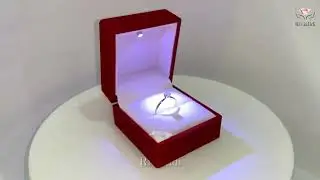 Anillo de compromiso con estuche Led, color White & Red