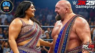 WWE 2K25 - Indian diva vs Big Show - Intergender Match Gameplay | July 26, 2025