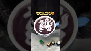 Latte art horse🏇😍#howtomakelatteart #shortvideo #shortvideo #shortviral #latteart #howtomakecoffee
