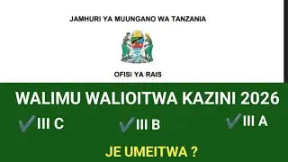 Ajira za Walimu 2026 🚨 Orodha Kamili ya Walioitwa Kazini Leo | Je, Jina Lako Lipo?