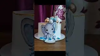 🐘Elephant Theme Bday Cake🎂 #cake #cakedesign #shortsfeed #viralshorts #trendingshorts #youtubeshorts