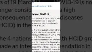 COVID-19 is no longer considered to be a high consequence infectious diseases (HCID) in the UK.