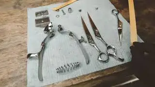 restoration the Soviet Barber shop tools