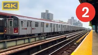 New York City Subway 2 Express Train, Bronx to Manhattan, R142, Bombardier, 4K Train Ride