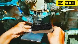 Shoes Polish brush making a amazing work