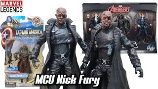 Сравнение фигурок Ника Фьюри из киновселенной Marvel Legends.
