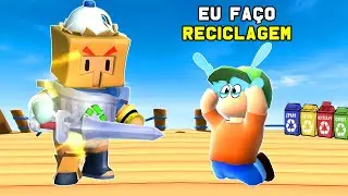 O MENINO DESUMILDE ENCONTROU O CAPIT&Atilde;O RECICLAGEM NO STUMBLE GUYS E SE DEU MAL