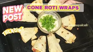 Trending Cone Roti Wrap, Homemade Dip #trending #samayalcafe #rotiwrap #samayal  #leftover #roti