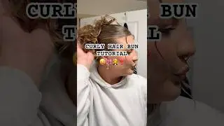 CURLY HAIR BUN TUTORIAL | GRWM #curlyhair #curlyhairstyles #curlyhairbun