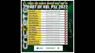 Those Big Names Which Will Not Be Part Of HBL PSL 2022