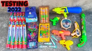 Different Types Of Holi Stash Testing 2022 &bull; Full Fun 🤣 &bull; Holi Colour Testing &bull; Holi items Testing