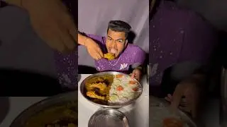 Big Thali Chicken Leg Curry Rice 2 Minute Eating Challenge 😱 | Asmr Eating Video | Chicken Leg piece