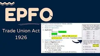 4. Trade Union Act, 1926 | Bare Act + PYQs | EPFO Labour Laws