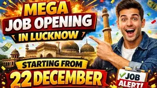 LUCKNOW Job Vacancy Today | Freshers & Experience | Direct Hiring 🔥
