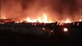 Massive Fire Breaks Out At Cotton Godown In Madhya Pradesh
