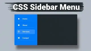 Create a Modern Sidebar Menu Using Pure CSS | Responsive & Animated Tutorial #coding #css #webdesign
