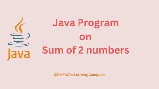 Java Program to find Sum of 2 numbers without user input #javaprogramming